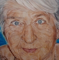 Filippa Buttitta, Close up of Dawn’s face in the painting ‘Turbulent Waters