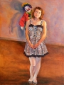 Irene  Crusca, Adriana and her clown fear, 2008, 102 x 137cm Oil on Linen
