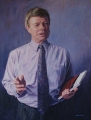 Peter Engel, Professor John McMillan, Commonwealth Ombudsman, Acrylic on canvas 110cm x 70cm