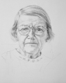 Edna Louise Shaw, 51 x 41 cm, graphite, artist Wendy Jane Sheppard