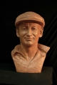 Don Bradman 2011 Coloured plaster, Artist copy.  Commissioned by Hume council, Victoria.