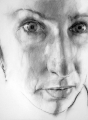 Peteris Ciemitis. Portrait of Libby Hammer. charcoal on paper.2008. 75cmx55cm