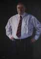 Peter Engel, Ron Cahill, ACT Chief Magistrate, Acrylic on canvas 150cm x 110cm